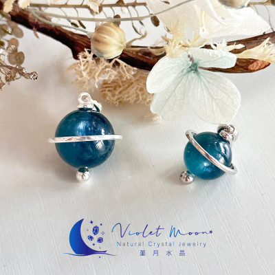 天然綠色藍晶石墜