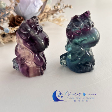 多彩螢石飛天獨角獸