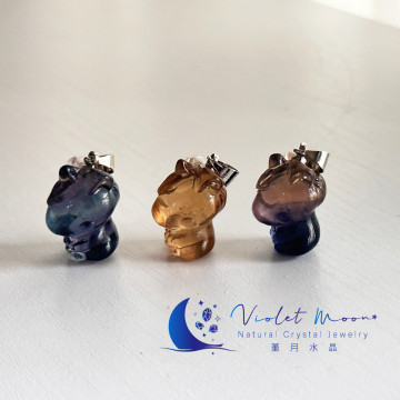 螢石小獨角獸吊墜｜守護童心