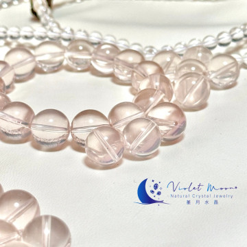 粉色巴西雷姆利亞種子水晶單珠｜愛是唯一的答案
